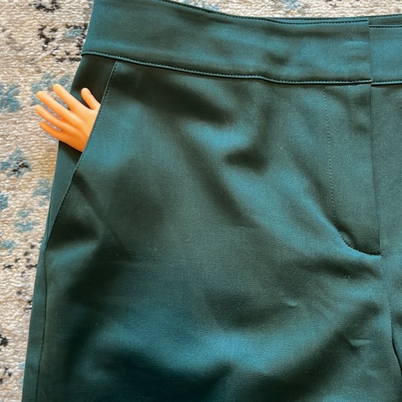 ST. JOHN Green Stretch Wool Dress Pants Size 4 - Picture 4 of 15